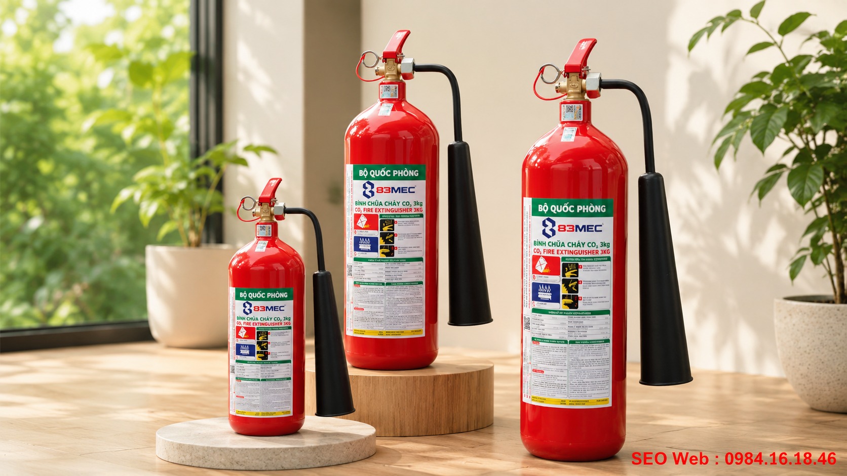 Bình chữa cháy CO2 3kg Bộ Quốc Phòng Bình chữa cháy CO2 3kg Bộ Quốc Phòng