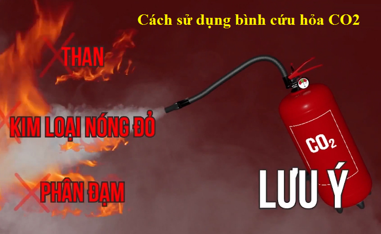 Cách sử dụng bình cứu hỏa CO2 Cách sử dụng bình cứu hỏa CO2