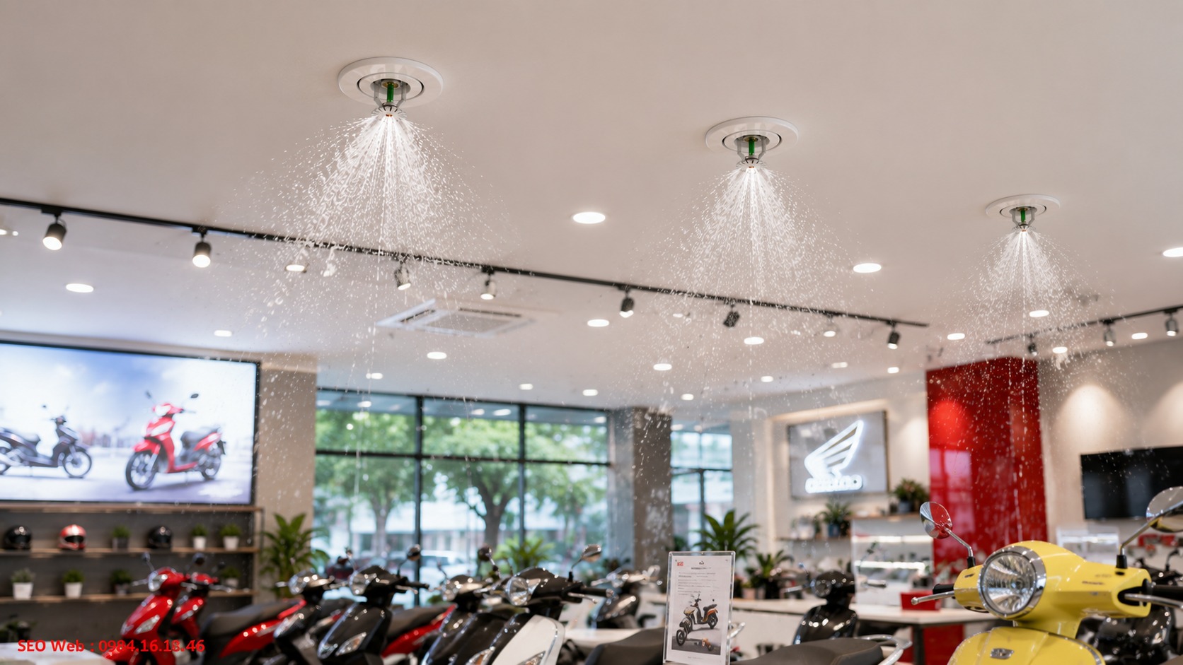 Đầu phun sprinkler lắp tại chung cư, nhà xưởng và thương mại