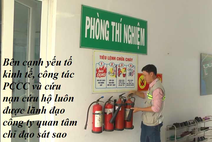Đảm bảo công tác PCCC tại nhà máy xử lý bùn thải Sài Gòn Xanh