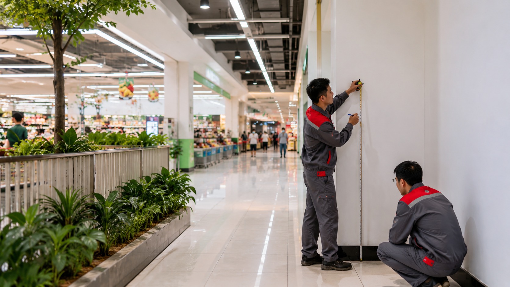 Đo đạc và đánh dấu chính xác vị trí lắp đặt tủ chữa cháy