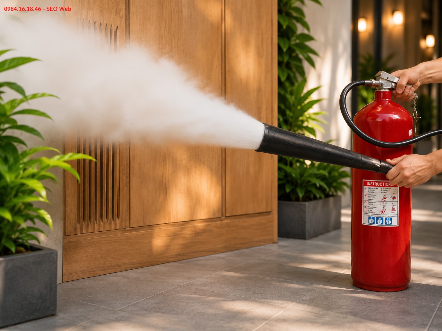 Bình chữa cháy giúp ngăn ngọn lửa lan rộng trong nhà ở