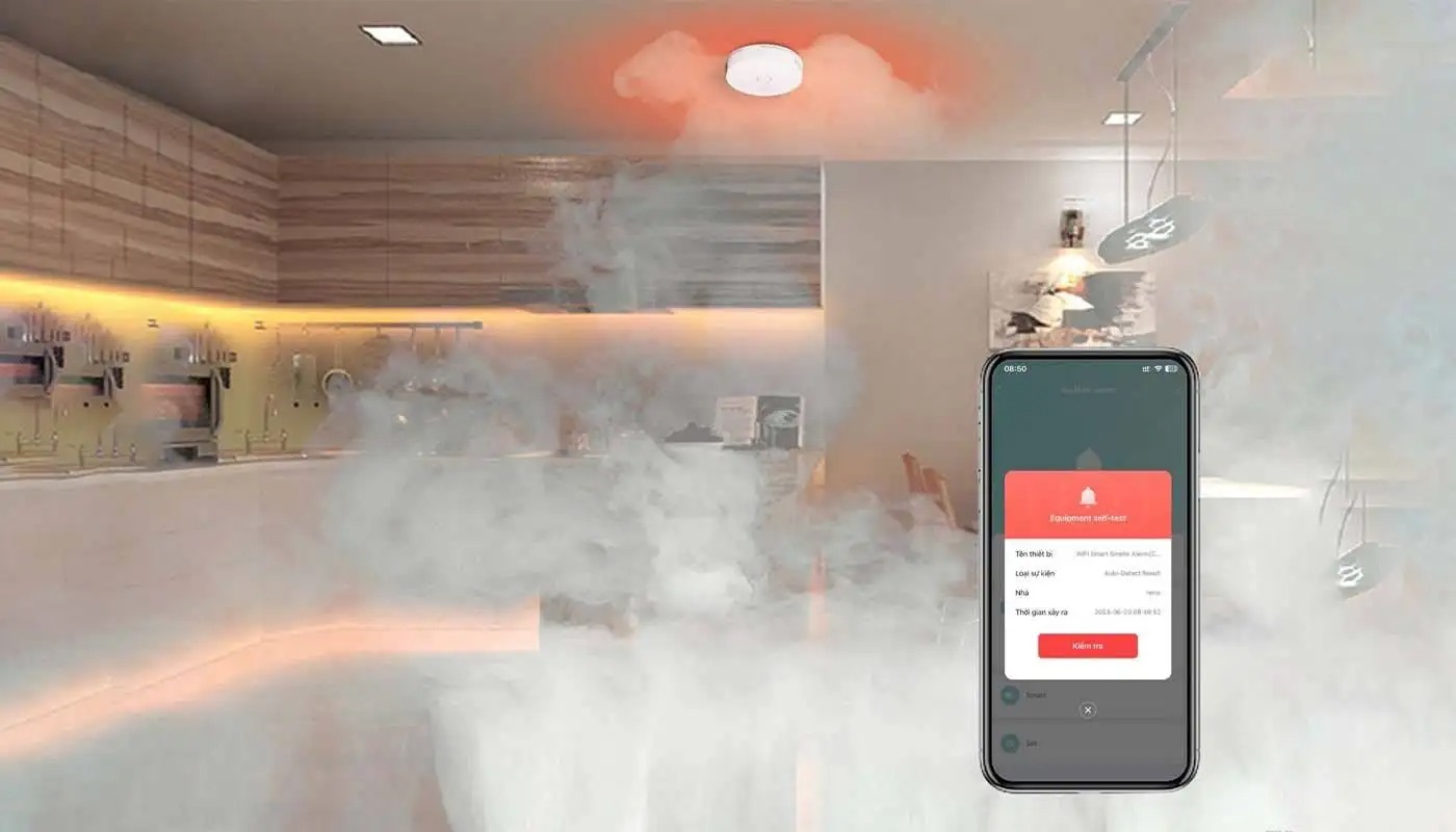 Đầu báo nhiệt Yunyang hoạt động dựa trên nguyên lý cảm biến nhiệt độ môi trường tăng đột ngột