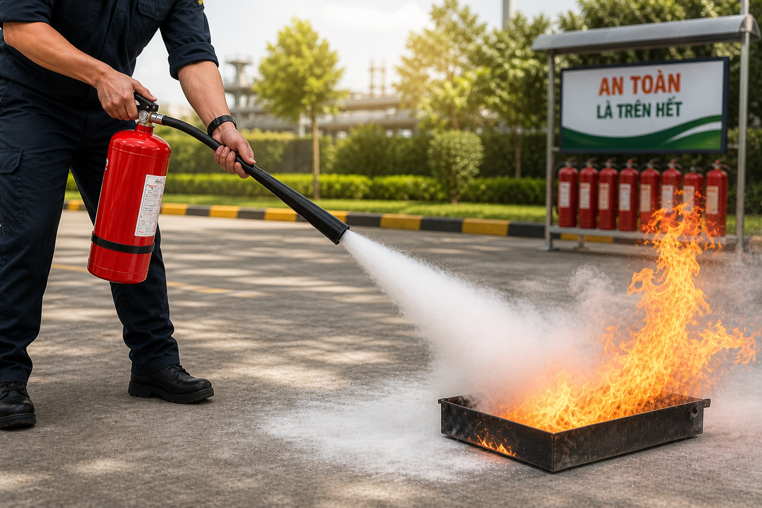 Kiểm định hoặc thay mới bình chữa cháy khi cần thiết