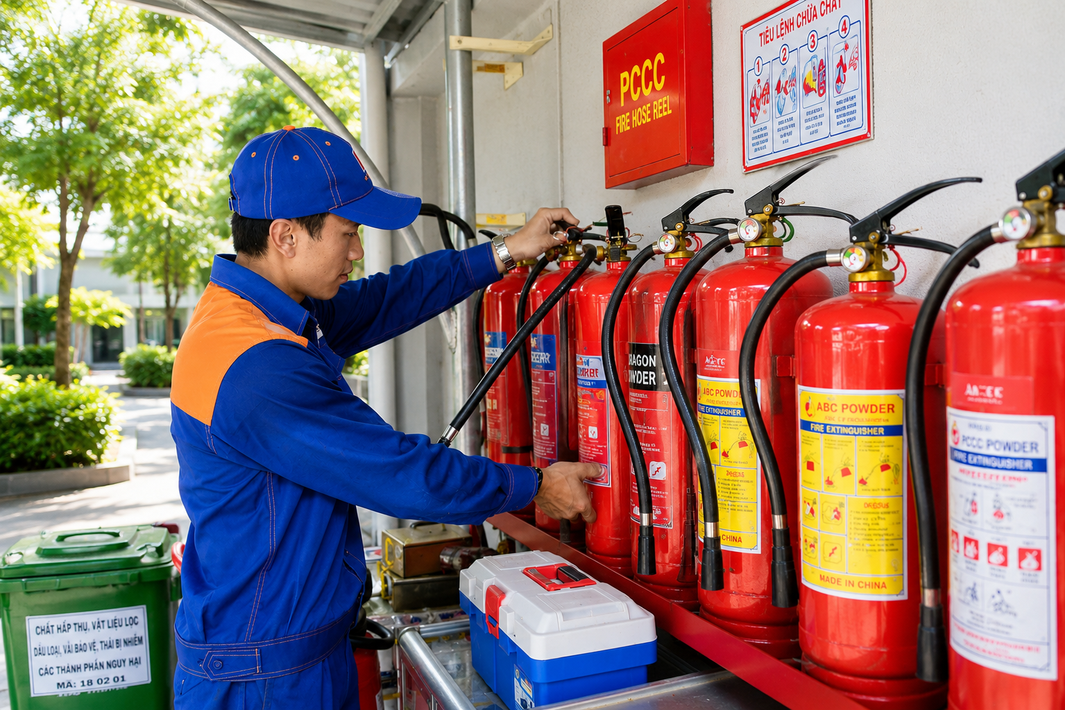Kiểm tra bình chữa cháy định kỳ theo quy định hiện hành Kiểm tra bình chữa cháy định kỳ theo quy định hiện hành