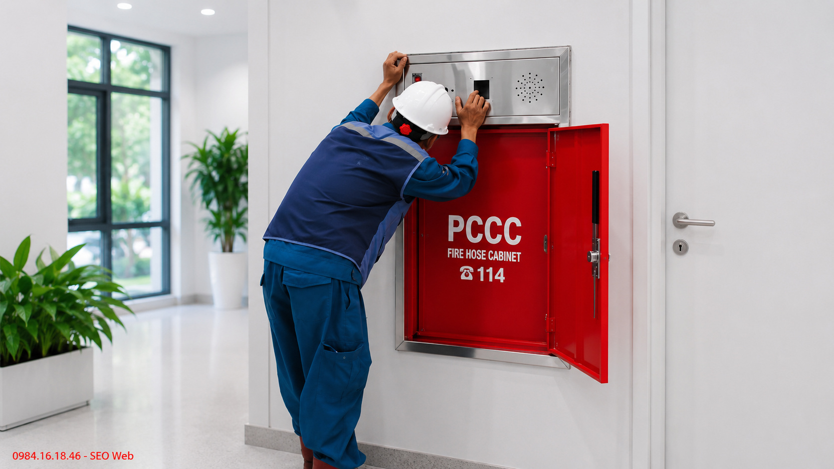 Kiểm tra tủ chữa cháy sau khi hoàn thiện quá trình lắp đặt