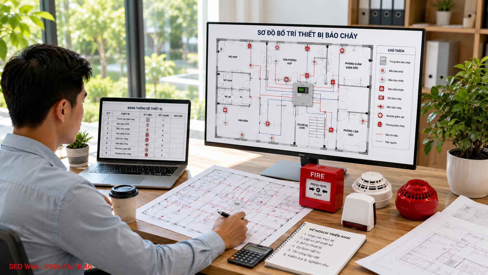 Sơ đồ giúp bố trí thiết bị báo cháy khoa học và dễ thi công Sơ đồ giúp bố trí thiết bị báo cháy khoa học và dễ thi công