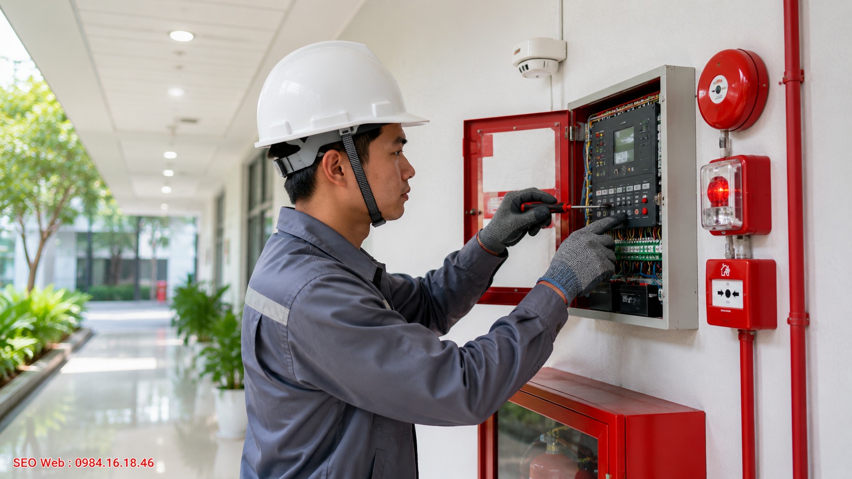 Trung tâm báo cháy cần đặt nơi dễ quan sát và thao tác Trung tâm báo cháy cần đặt nơi dễ quan sát và thao tác