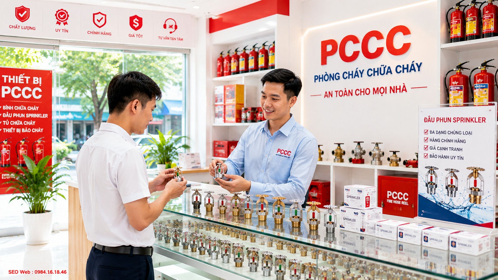 PCCC Hoàng Nhật Hưng tư vấn trang bị và lắp đặt đầu phun