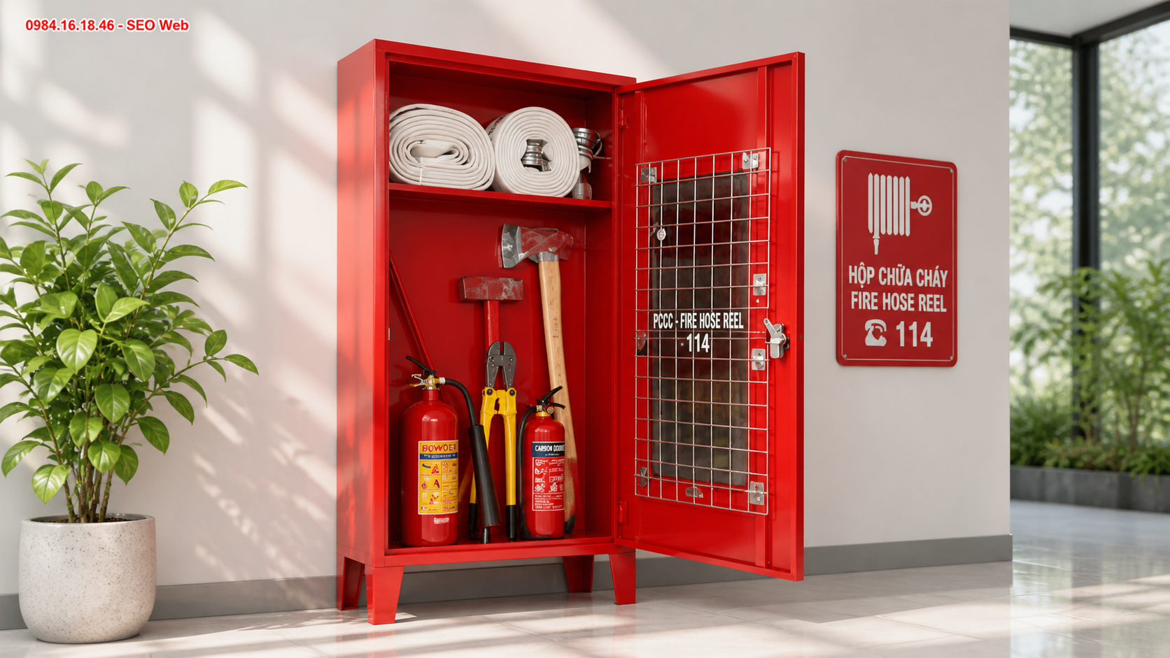 Cung cấp tủ chữa cháy chất lượng cao đạt chuẩn an toàn tại Công ty PCCC Hoàng Nhật Hưng