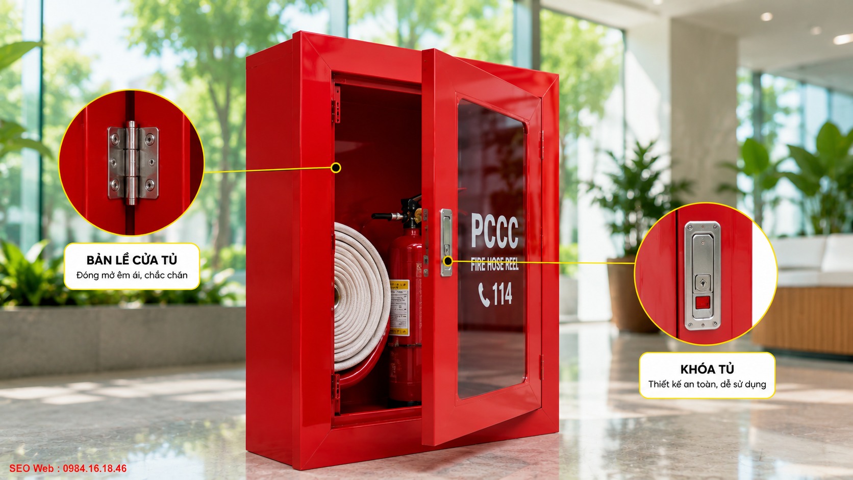Đơn vị cung cấp và lắp đặt tủ chữa cháy Hoàng Nhật Hưng