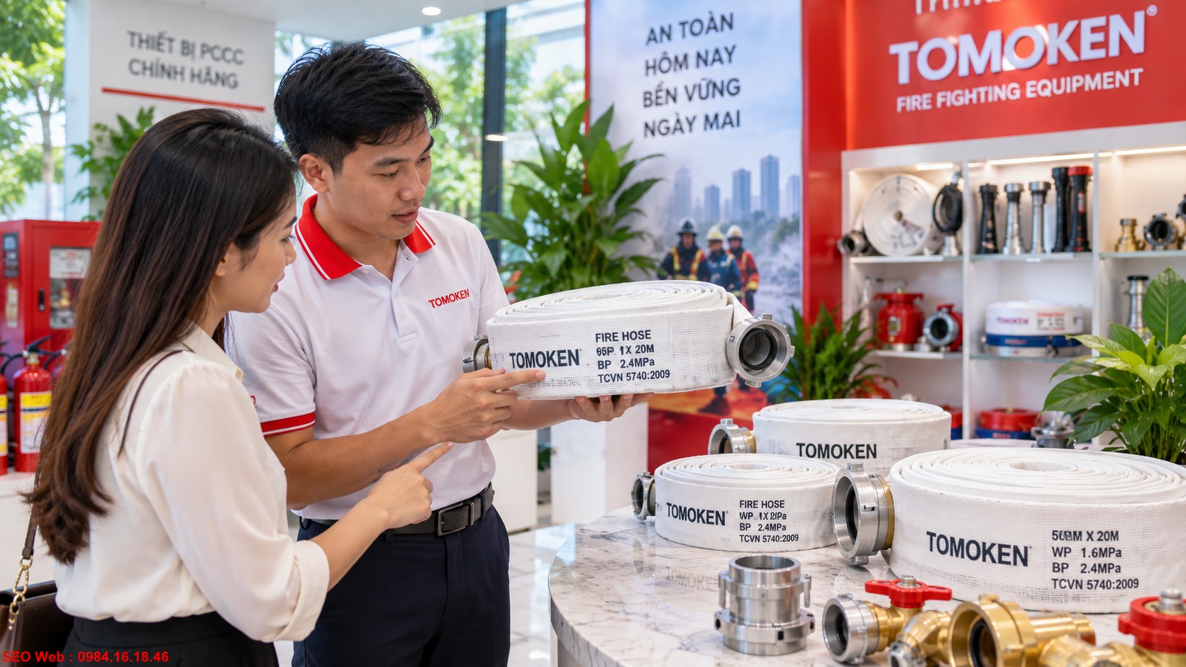 Kiểm tra tem nhãn giúp hạn chế mua nhầm vòi Tomoken giả