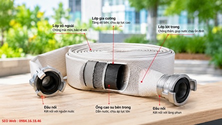 Cấu tạo vòi chữa cháy gồm những bộ phận nào và hoạt động ra sao?
