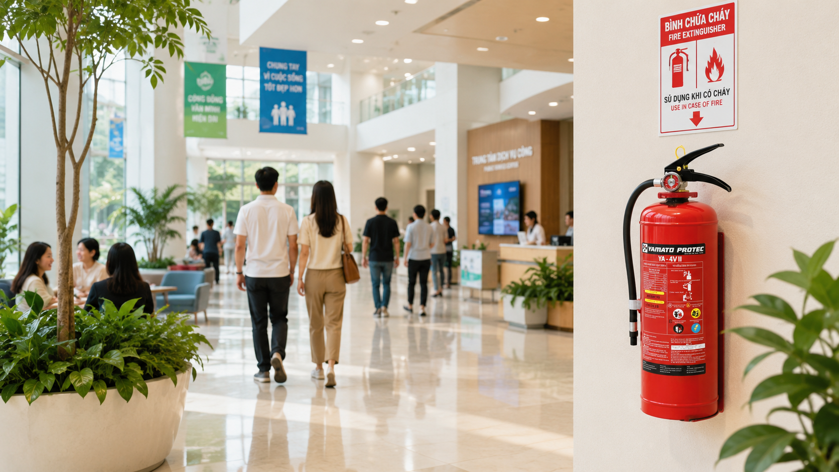 Bình chữa cháy giúp bảo vệ nội thất và vật dụng trong gia đình