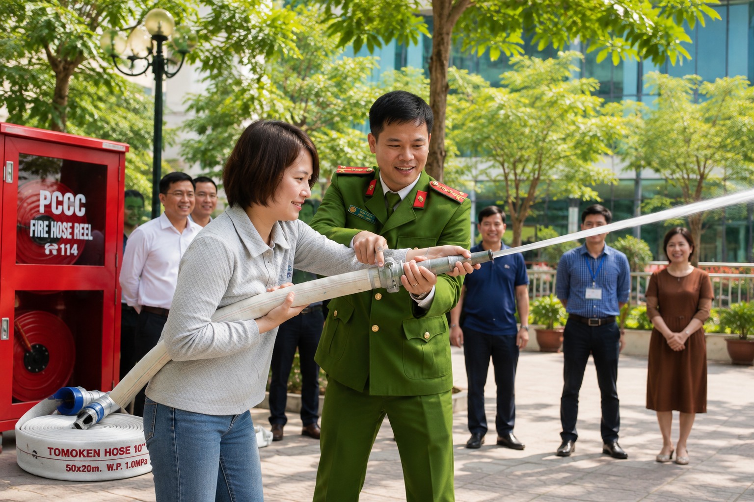 Cách sử dụng cơ bản vòi chữa cháy tomoken