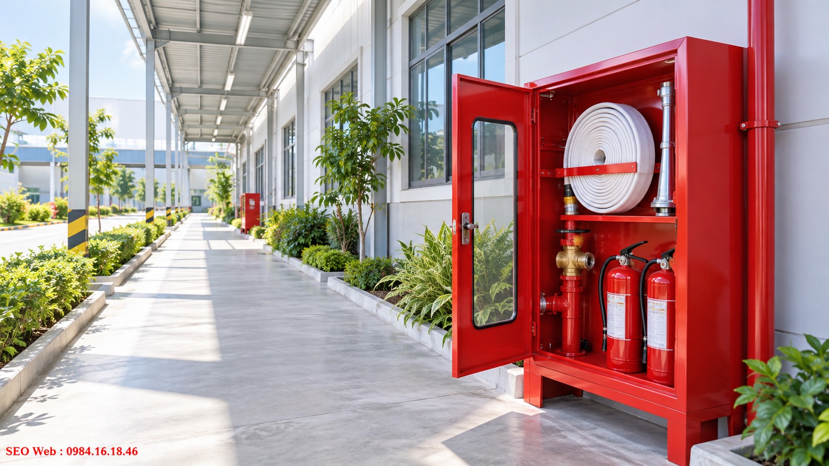 Tủ PCCC ngoài trời thiết kế chống gỉ và chịu thời tiết