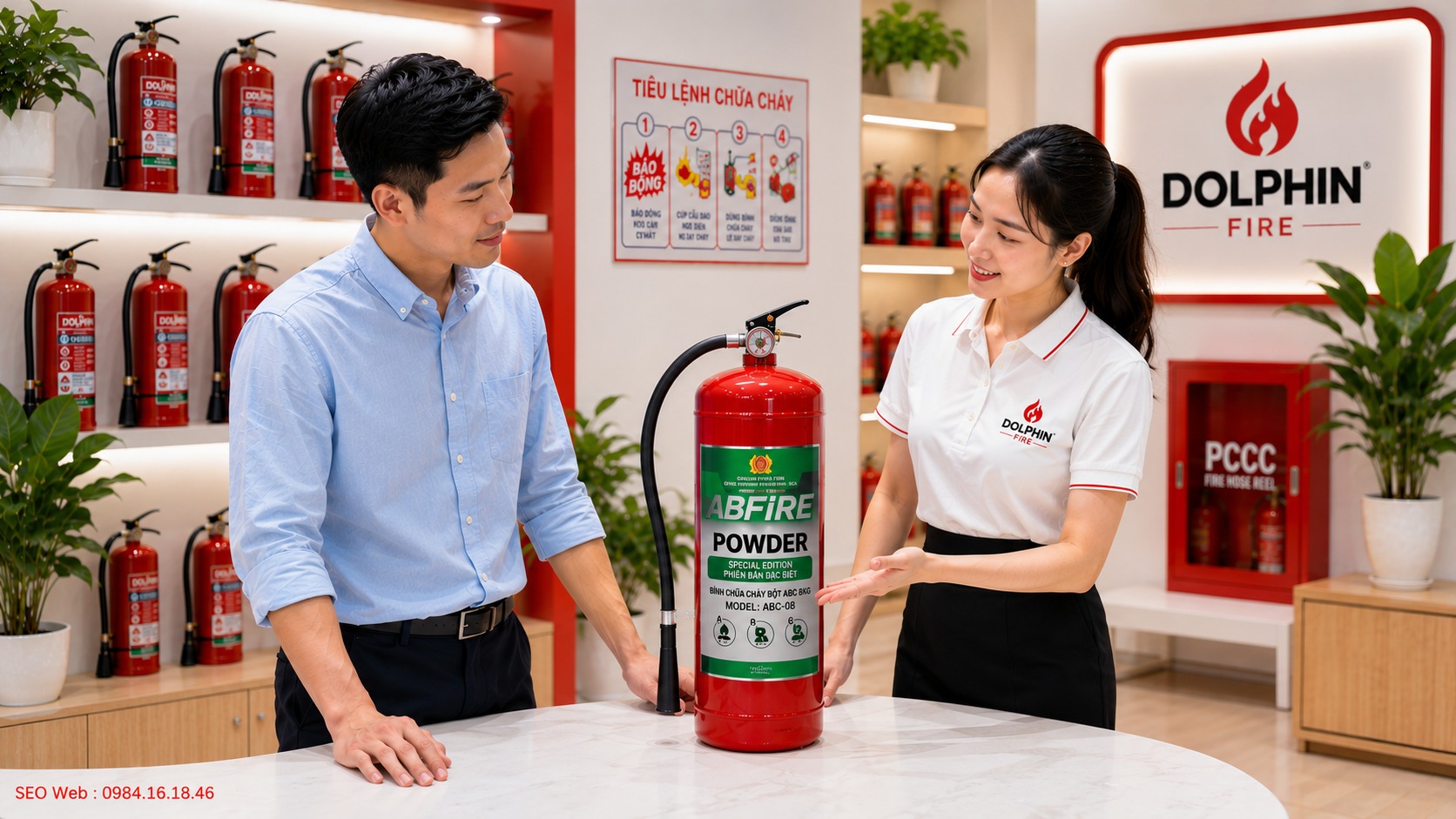 Bình chữa cháy bột ABC 8kg ABFIRE Bộ Công An