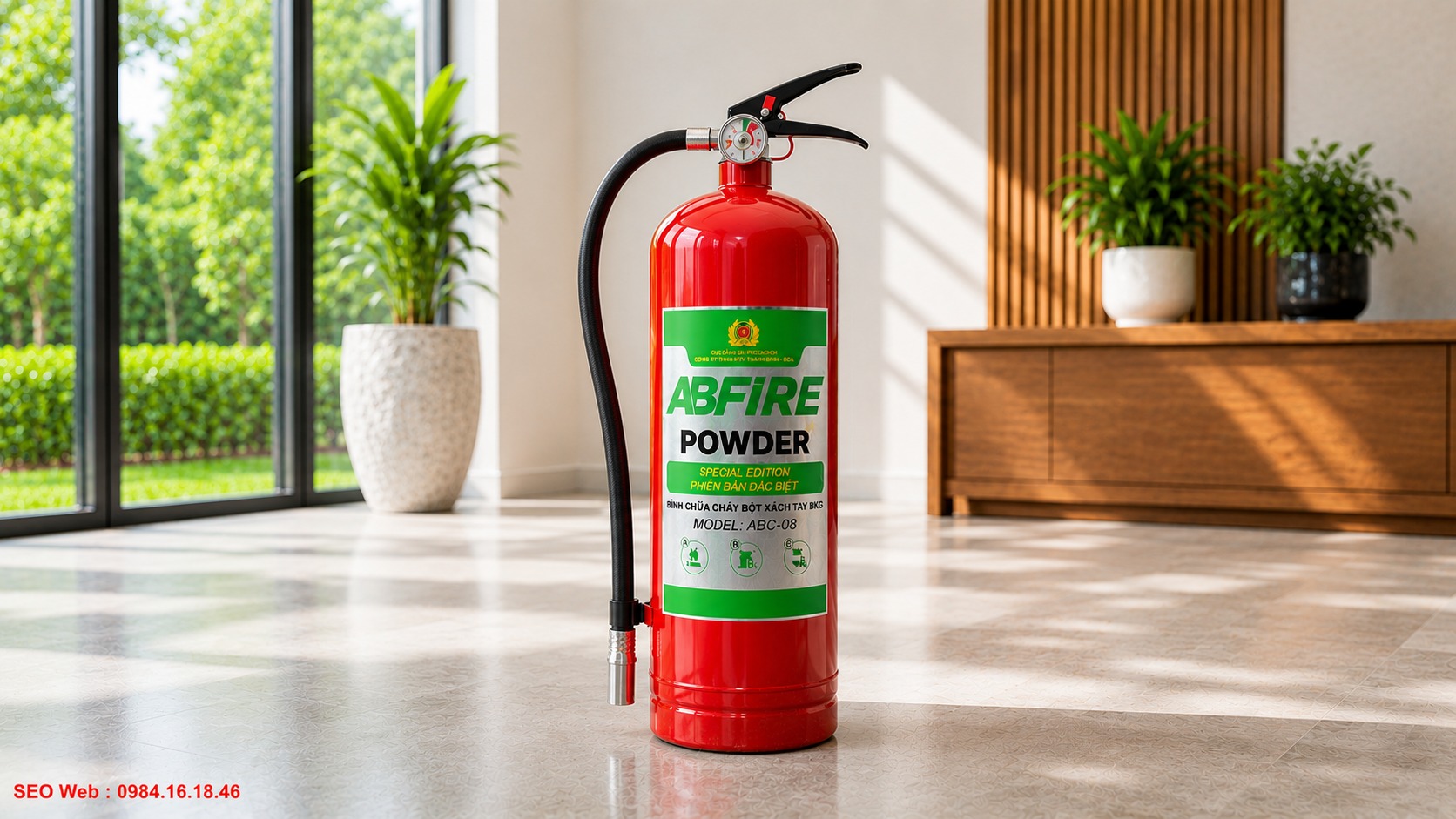 Bình chữa cháy bột ABC 8kg ABFIRE Bộ Công An
