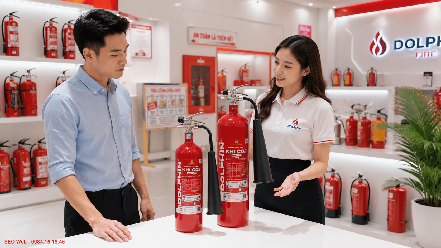 Bình chữa cháy khí CO2 3kg MT3 Dolphin