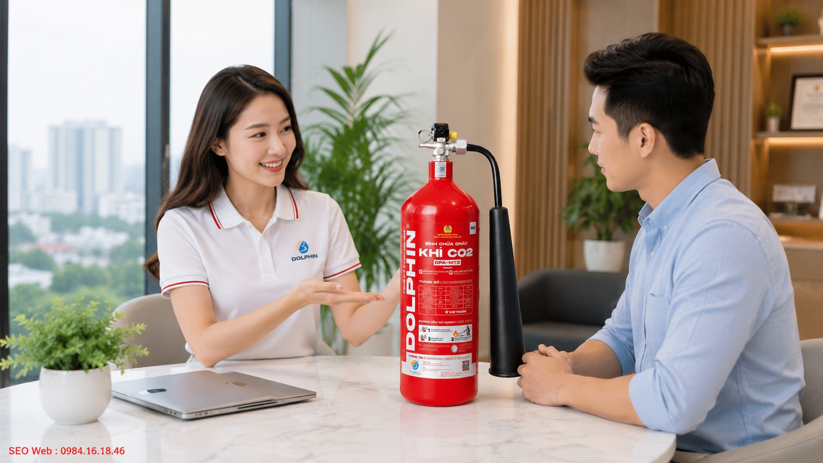 Bình chữa cháy khí CO2 3kg MT3 Dolphin