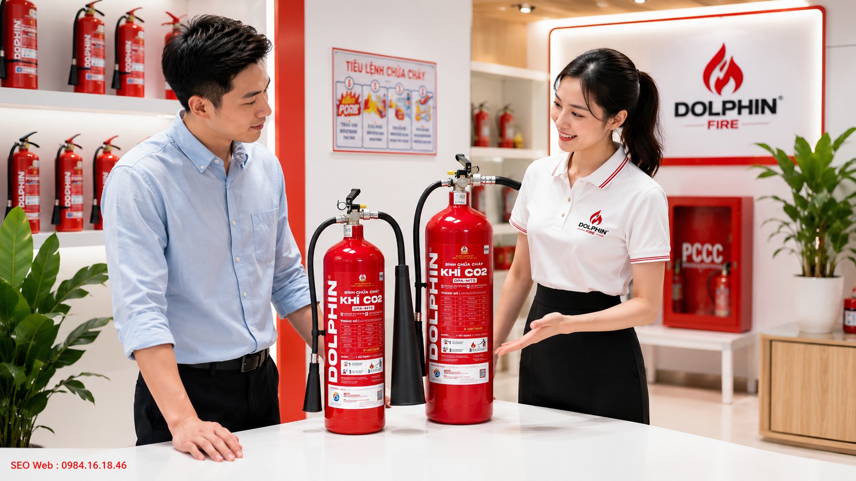Bình chữa cháy khí CO2 5kg MT5 Dolphin Bình chữa cháy khí CO2 5kg MT5 Dolphin