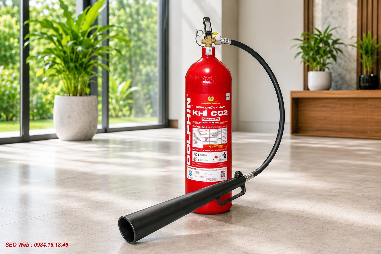 Bình chữa cháy khí CO2 5kg MT5 Dolphin Bình chữa cháy khí CO2 5kg MT5 Dolphin