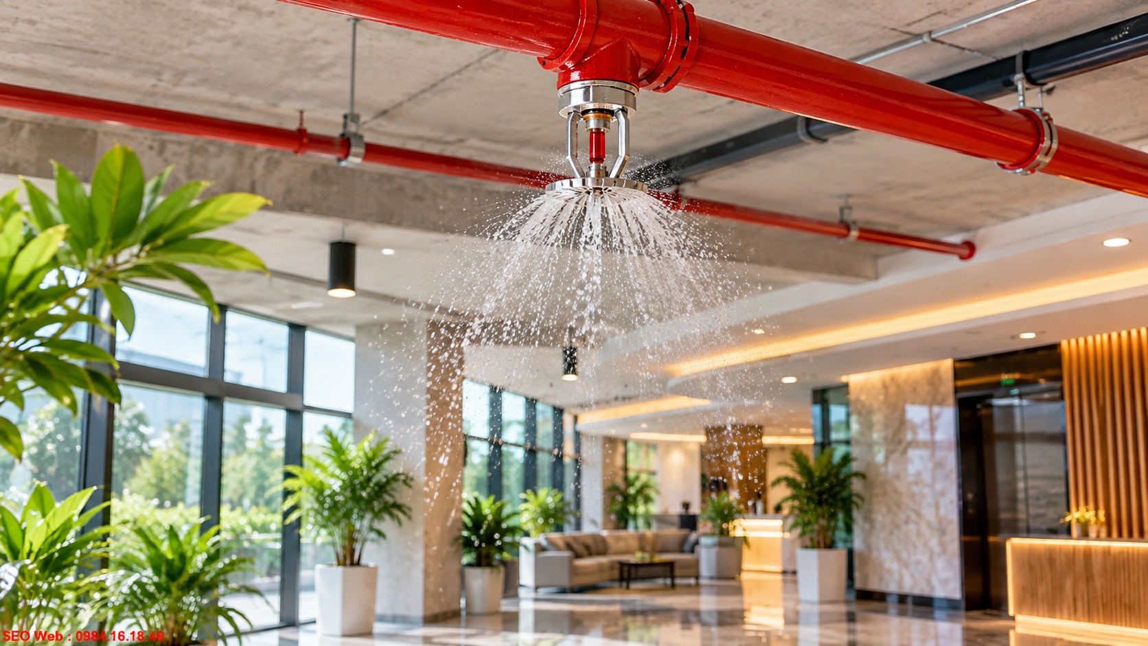 Sprinkler tự động giúp kiểm soát đám cháy hiệu quả trong công trình Sprinkler tự động giúp kiểm soát đám cháy hiệu quả trong công trình