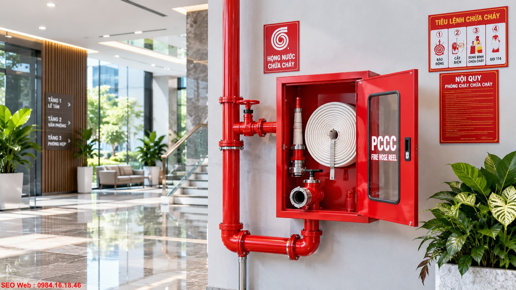 Họng nước vách tường là thiết bị chữa cháy quan trọng trong nhà Họng nước vách tường là thiết bị chữa cháy quan trọng trong nhà