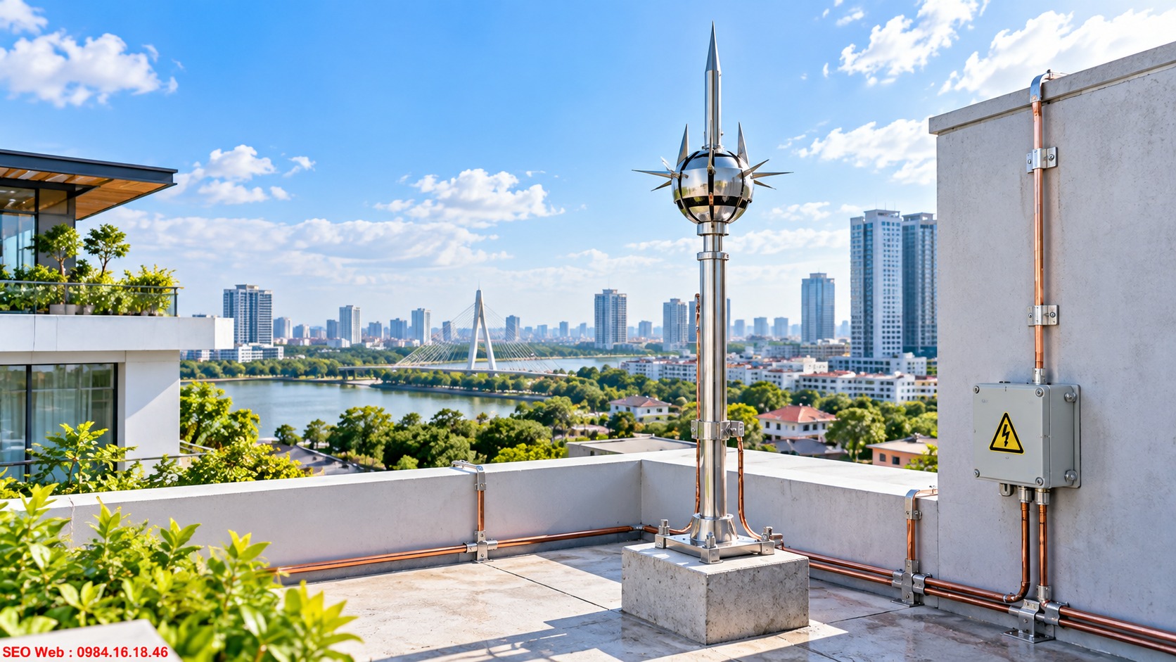 Hệ thống chống sét giúp giảm nguy cơ cháy nổ do sét đánh Hệ thống chống sét giúp giảm nguy cơ cháy nổ do sét đánh
