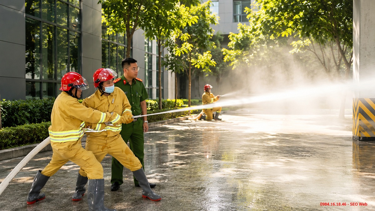 Đầu lăng định hướng tia nước phù hợp khu vực cháy