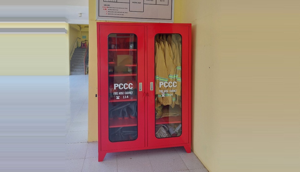 Tủ đựng thiết bị cứu hộ góp phần giảm thiểu thiệt hại tài sản đáng kể