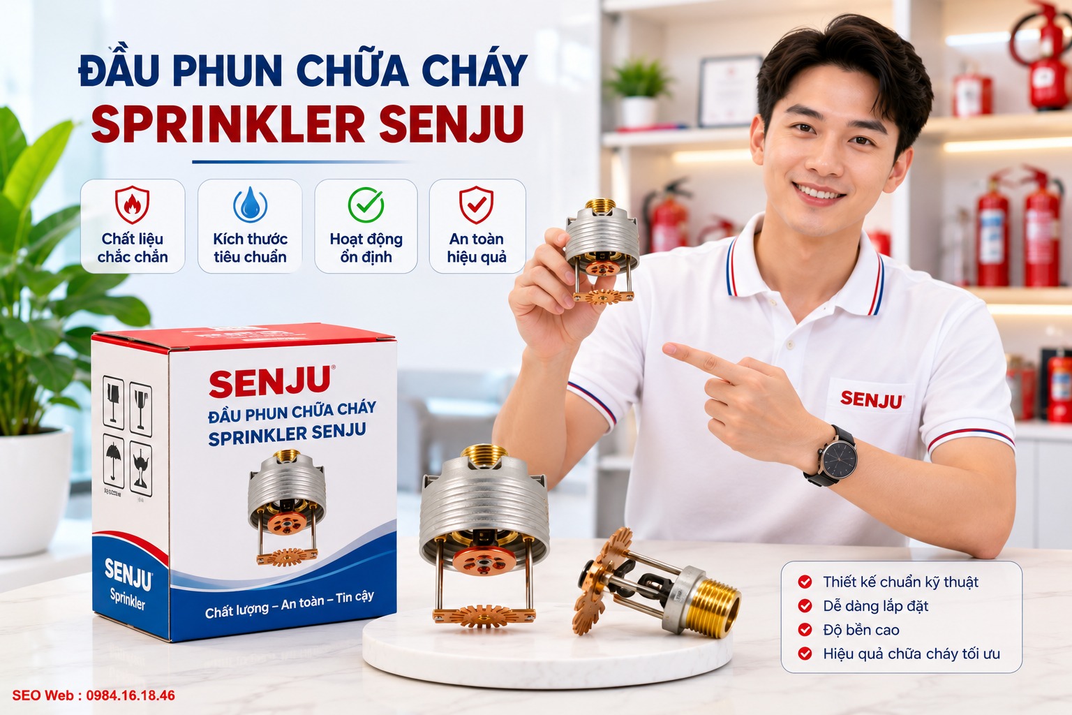 Vật liệu và lớp hoàn thiện của đầu phun chữa cháy sprinkler