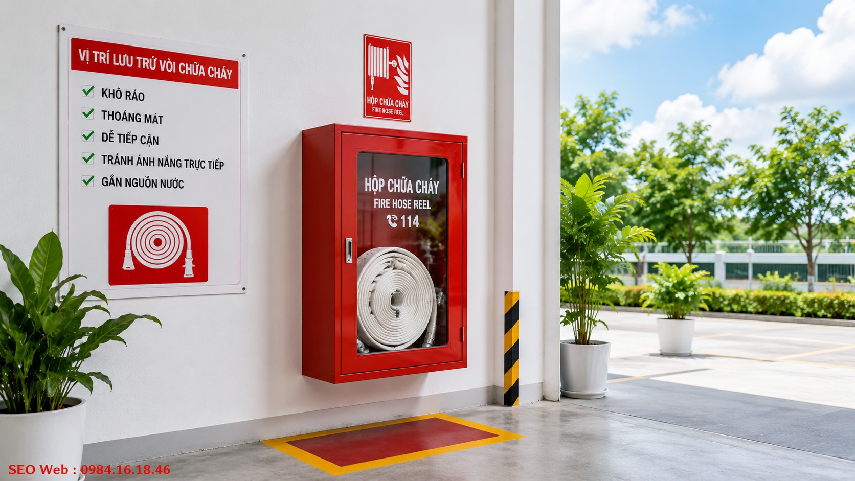 Khu vực bảo quản vòi khô ráo giúp hạn chế ẩm mốc lâu dài