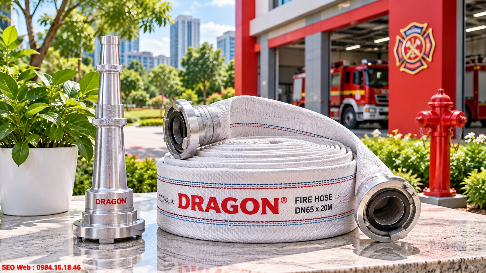 Vòi chữa cháy Dragon bền chắc và thuận tiện triển khai khi sử dụng